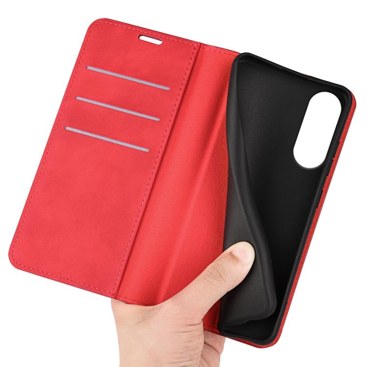For Samsung Galaxy S25 Edge 5G Retro-skin Magnetic Suction Leather Phone Case