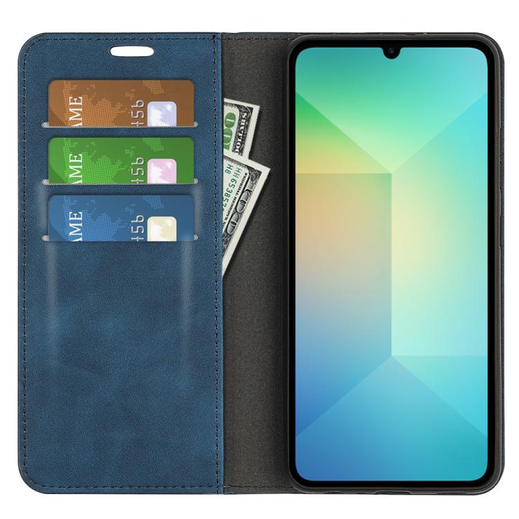 For Samsung Galaxy A06 5G Retro-skin Magnetic Suction Leather Phone Case