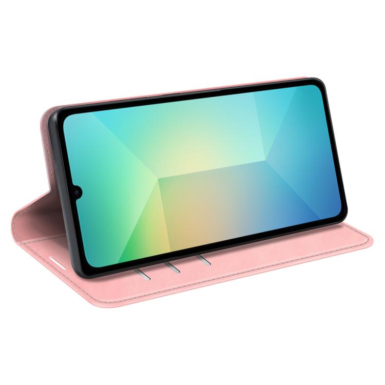 For Samsung Galaxy A06 5G Retro-skin Magnetic Suction Leather Phone Case