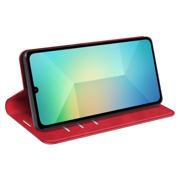 For Samsung Galaxy A06 5G Retro-skin Magnetic Suction Leather Phone Case