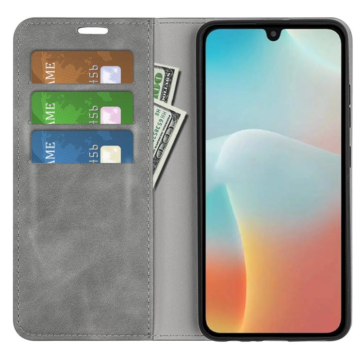For Samsung Galaxy M16 / F16 Retro-skin Magnetic Suction Leather Phone Case