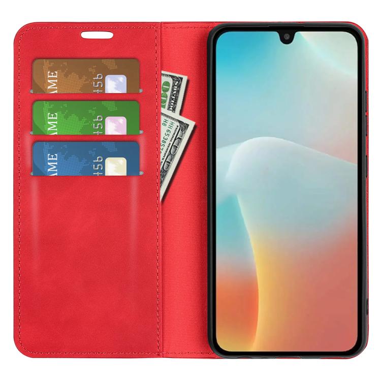 For Samsung Galaxy M16 / F16 Retro-skin Magnetic Suction Leather Phone Case
