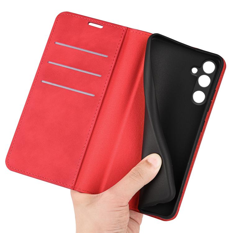 For Samsung Galaxy M16 / F16 Retro-skin Magnetic Suction Leather Phone Case