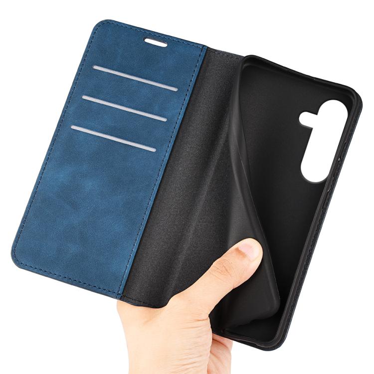For Samsung Galaxy S25 FE 5G Retro-skin Magnetic Suction Leather Phone Case