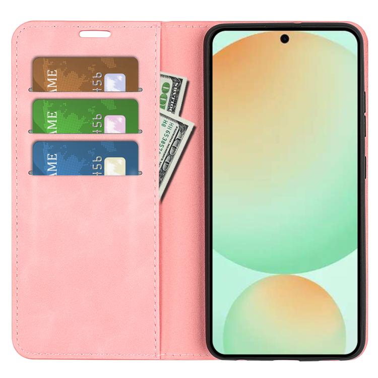 For Samsung Galaxy S25 FE 5G Retro-skin Magnetic Suction Leather Phone Case