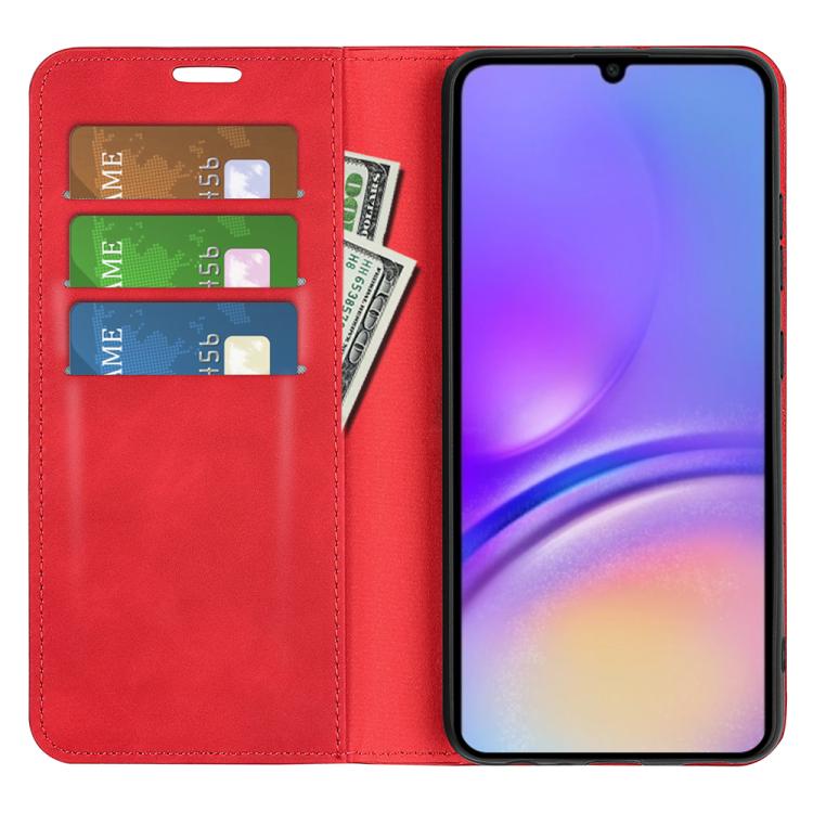 For Samsung Galaxy A07 4G Retro-skin Magnetic Suction Leather Phone Case