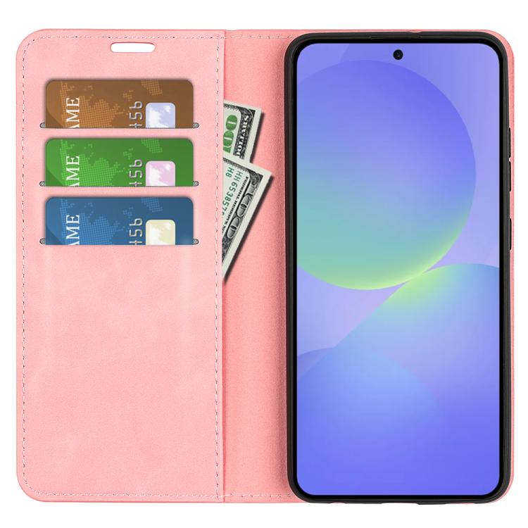 For Samsung Galaxy A37 5G Retro-skin Magnetic Suction Leather Phone Case