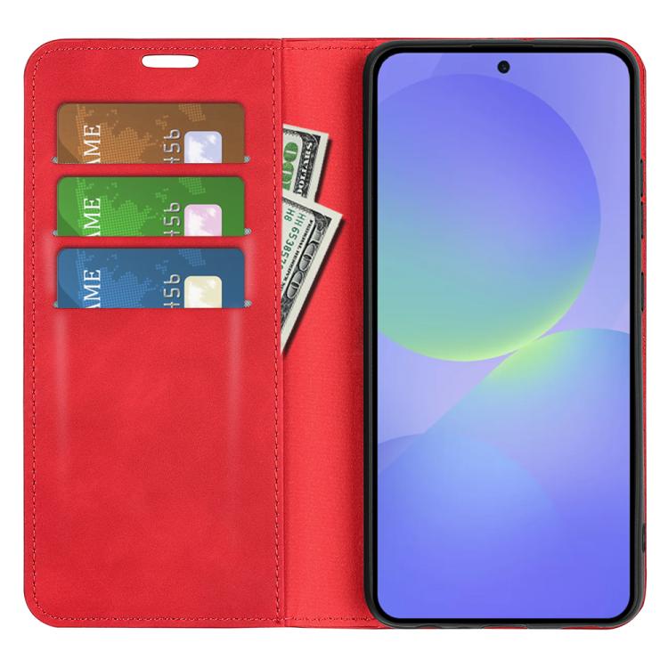 For Samsung Galaxy A37 5G Retro-skin Magnetic Suction Leather Phone Case