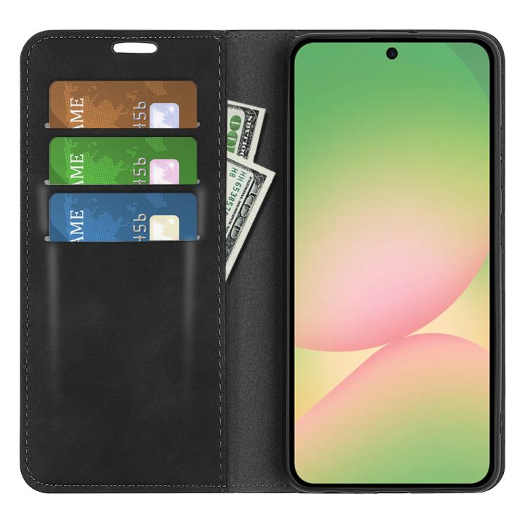 For Samsung Galaxy A57 5G Retro-skin Magnetic Suction Leather Phone Case