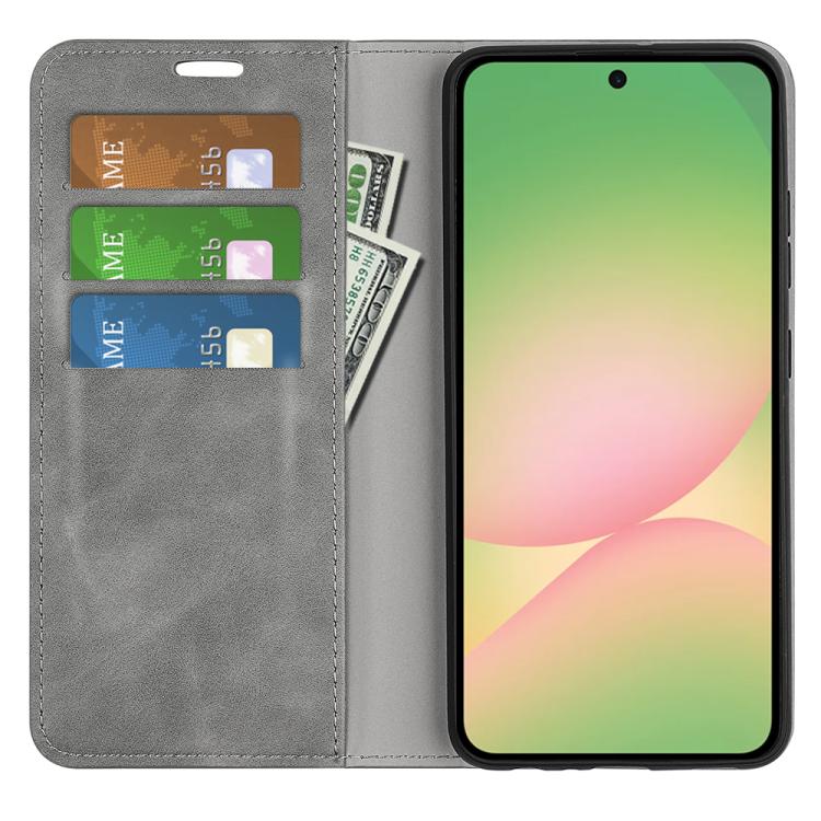 For Samsung Galaxy A57 5G Retro-skin Magnetic Suction Leather Phone Case