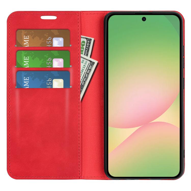 For Samsung Galaxy A57 5G Retro-skin Magnetic Suction Leather Phone Case
