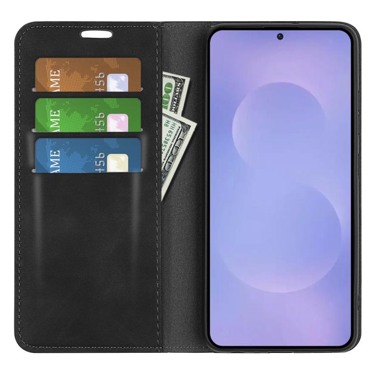 For Samsung Galaxy S26 5G Retro-skin Magnetic Suction Leather Phone Case