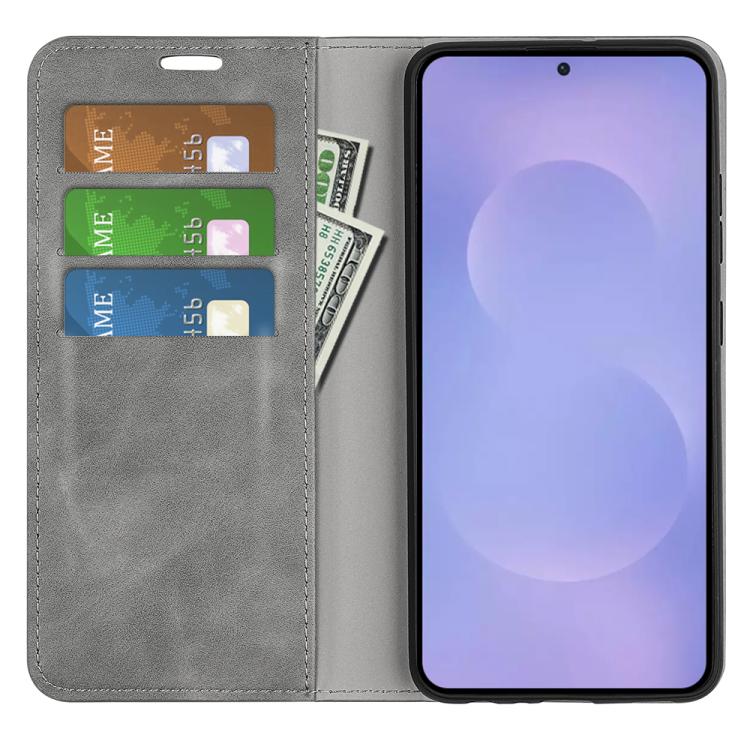 For Samsung Galaxy S26 5G Retro-skin Magnetic Suction Leather Phone Case