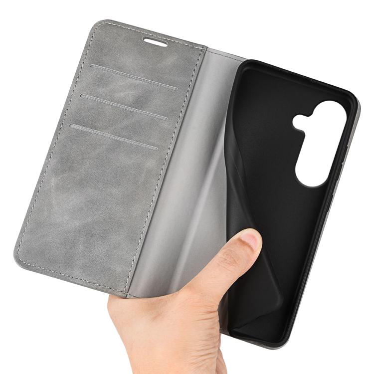 For Samsung Galaxy S26 5G Retro-skin Magnetic Suction Leather Phone Case
