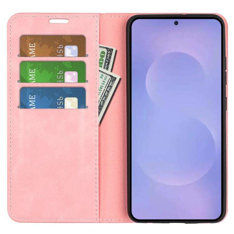 For Samsung Galaxy S26 5G Retro-skin Magnetic Suction Leather Phone Case