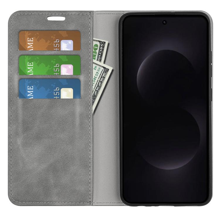 For Samsung Galaxy S26 Ultra 5G Retro-skin Magnetic Suction Leather Phone Case