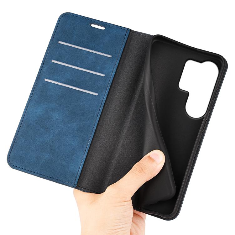 For Samsung Galaxy S26 Ultra 5G Retro-skin Magnetic Suction Leather Phone Case