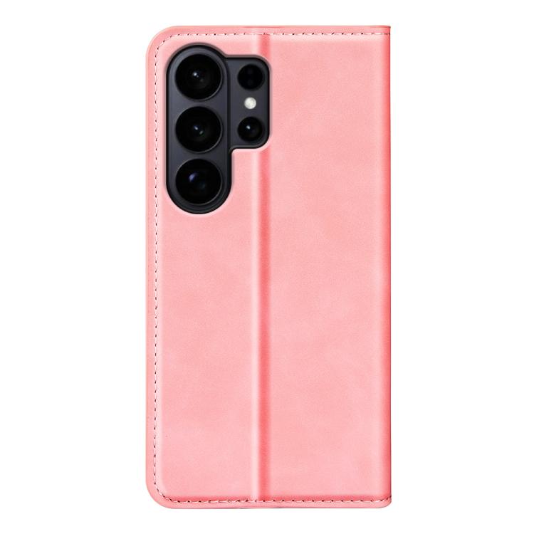 For Samsung Galaxy S26 Ultra 5G Retro-skin Magnetic Suction Leather Phone Case