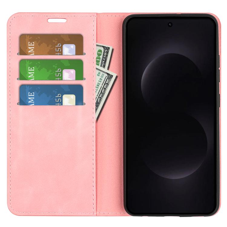 For Samsung Galaxy S26 Ultra 5G Retro-skin Magnetic Suction Leather Phone Case