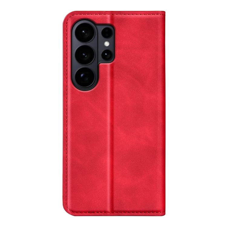 For Samsung Galaxy S26 Ultra 5G Retro-skin Magnetic Suction Leather Phone Case