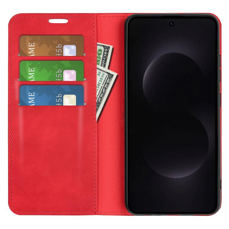 For Samsung Galaxy S26 Ultra 5G Retro-skin Magnetic Suction Leather Phone Case