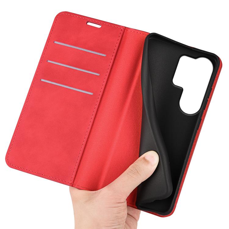 For Samsung Galaxy S26 Ultra 5G Retro-skin Magnetic Suction Leather Phone Case