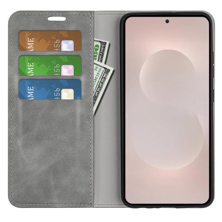 For Samsung Galaxy S26 Edge 5G Retro-skin Magnetic Suction Leather Phone Case