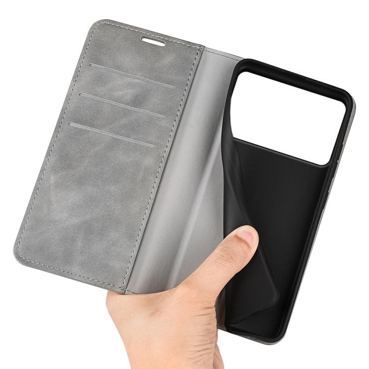 For Samsung Galaxy S26 Edge 5G Retro-skin Magnetic Suction Leather Phone Case