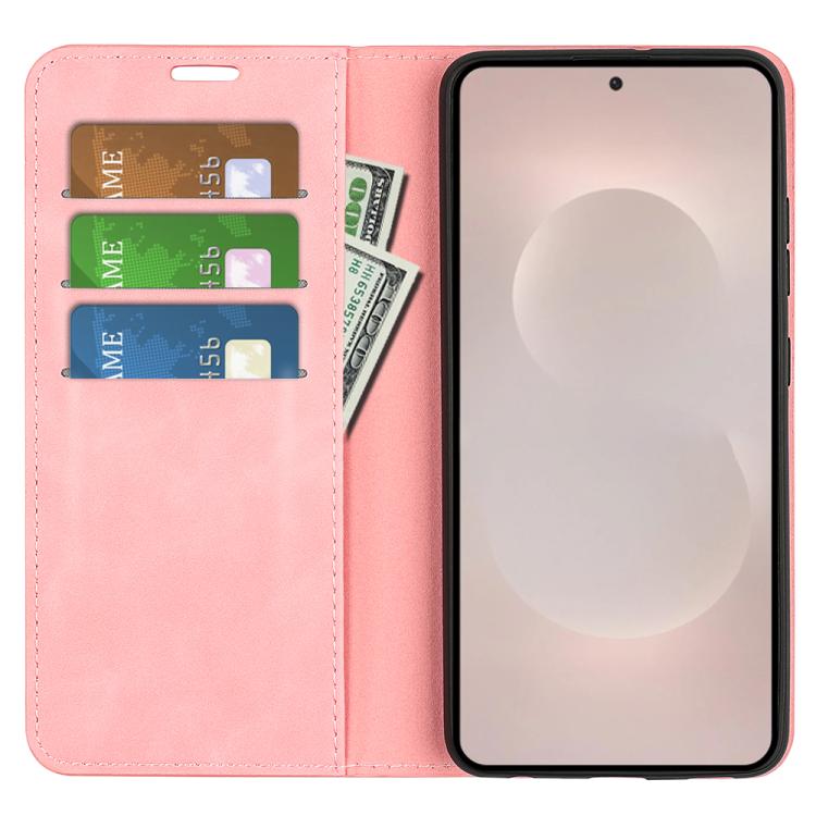 For Samsung Galaxy S26 Edge 5G Retro-skin Magnetic Suction Leather Phone Case