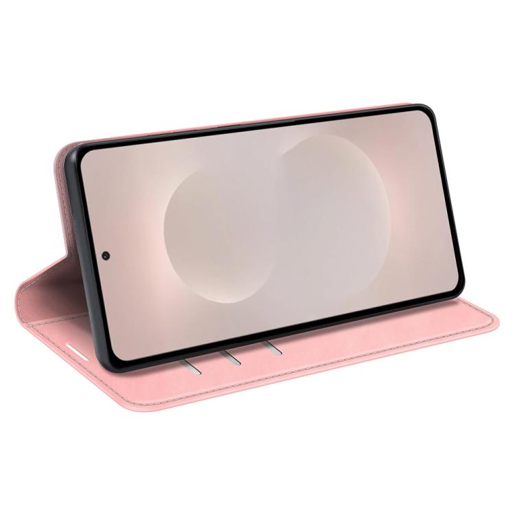 For Samsung Galaxy S26 Edge 5G Retro-skin Magnetic Suction Leather Phone Case