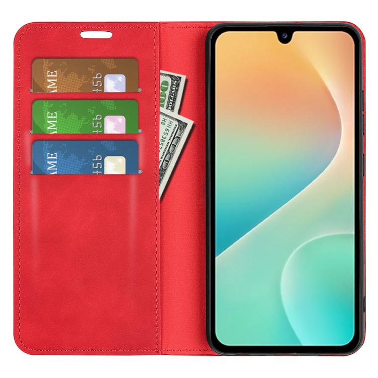For Samsung Galaxy M36 5G / F36 5G Retro-skin Magnetic Suction Leather Phone Case