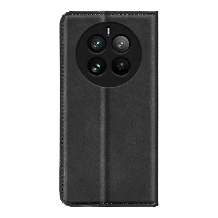For Realme 12 Pro+ Retro-skin Magnetic Suction Leather Phone Case
