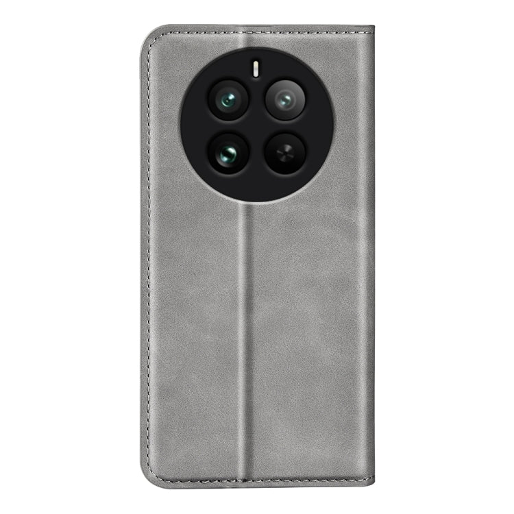 For Realme 12 Pro+ Retro-skin Magnetic Suction Leather Phone Case