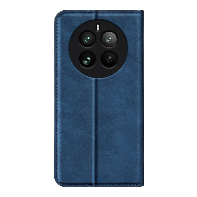 For Realme 12 Pro+ Retro-skin Magnetic Suction Leather Phone Case