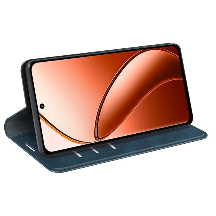 For Realme 12 Pro+ Retro-skin Magnetic Suction Leather Phone Case
