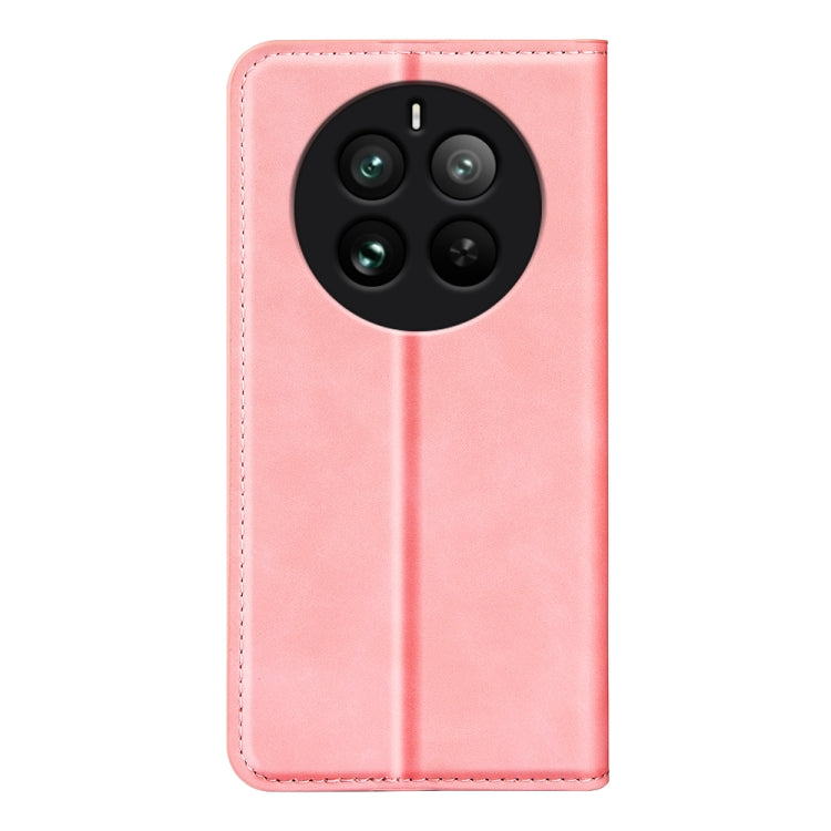 For Realme 12 Pro+ Retro-skin Magnetic Suction Leather Phone Case