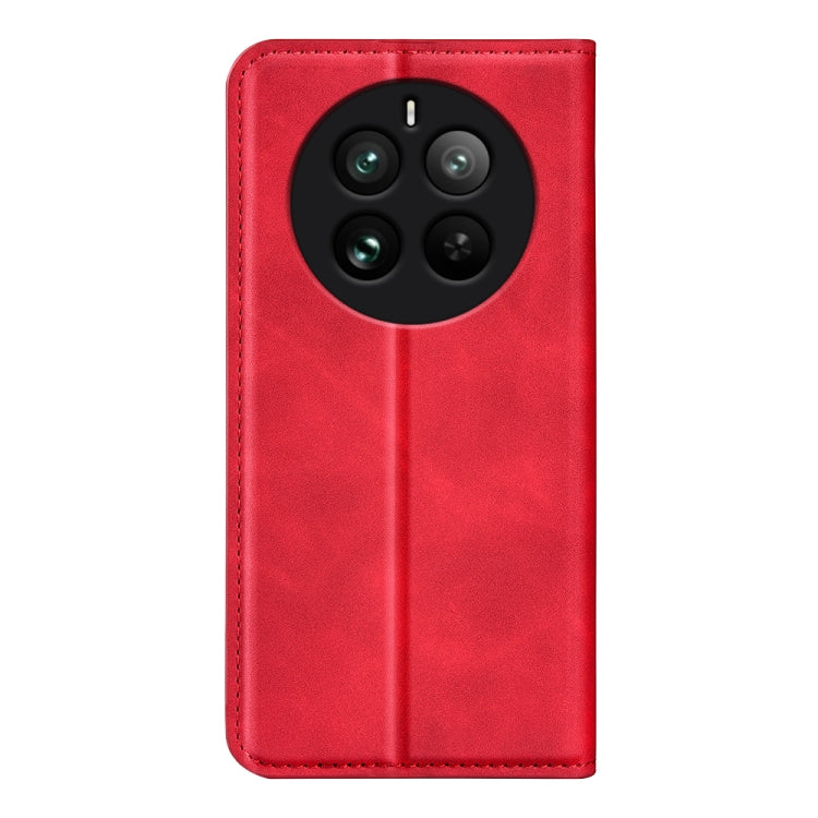 For Realme 12 Pro+ Retro-skin Magnetic Suction Leather Phone Case