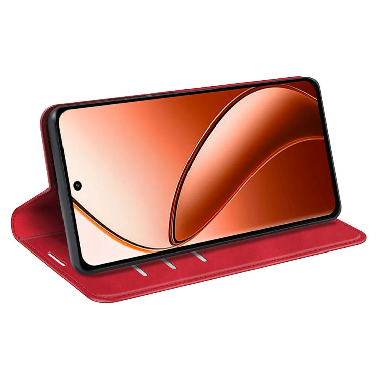 For Realme 12 Pro+ Retro-skin Magnetic Suction Leather Phone Case
