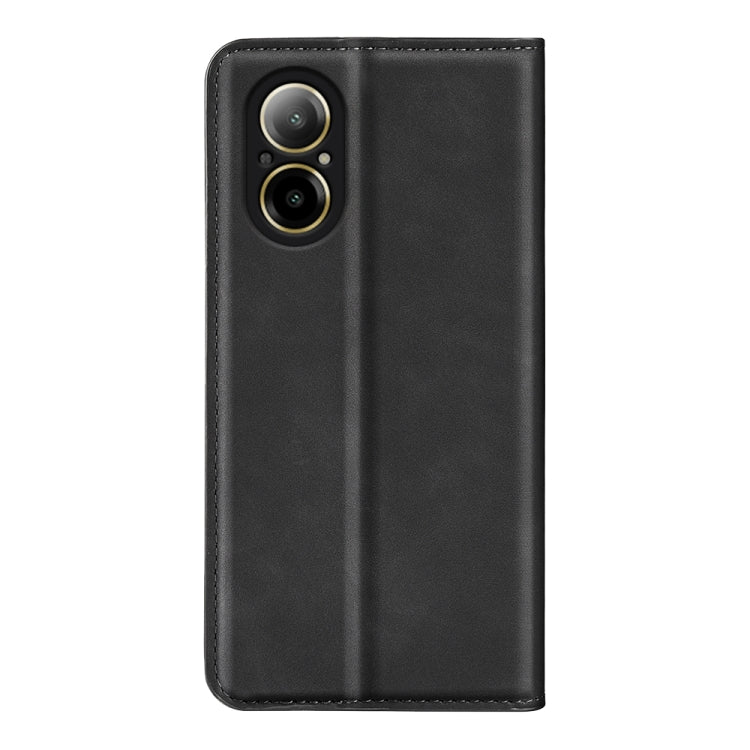For Realme C67 4G Retro-skin Magnetic Suction Leather Phone Case