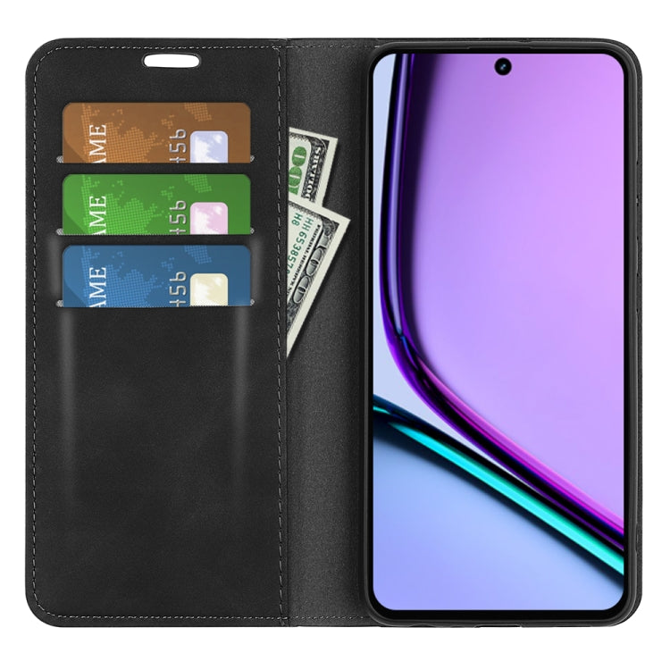 For Realme C67 4G Retro-skin Magnetic Suction Leather Phone Case