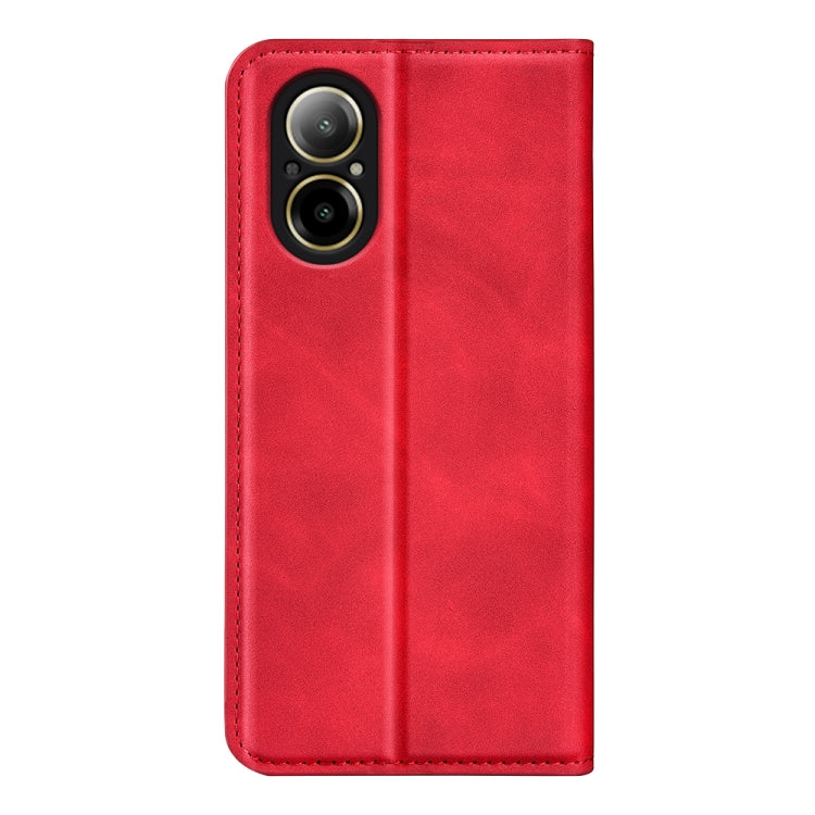 For Realme C67 4G Retro-skin Magnetic Suction Leather Phone Case