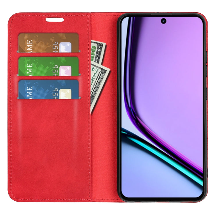 For Realme C67 4G Retro-skin Magnetic Suction Leather Phone Case