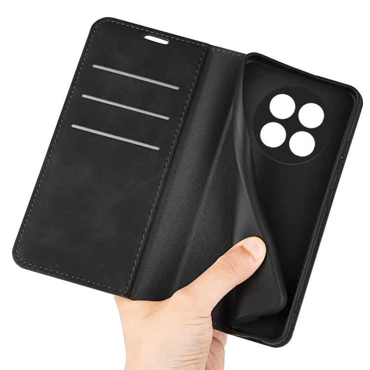 For Realme 12 5G Retro-skin Magnetic Suction Leather Phone Case