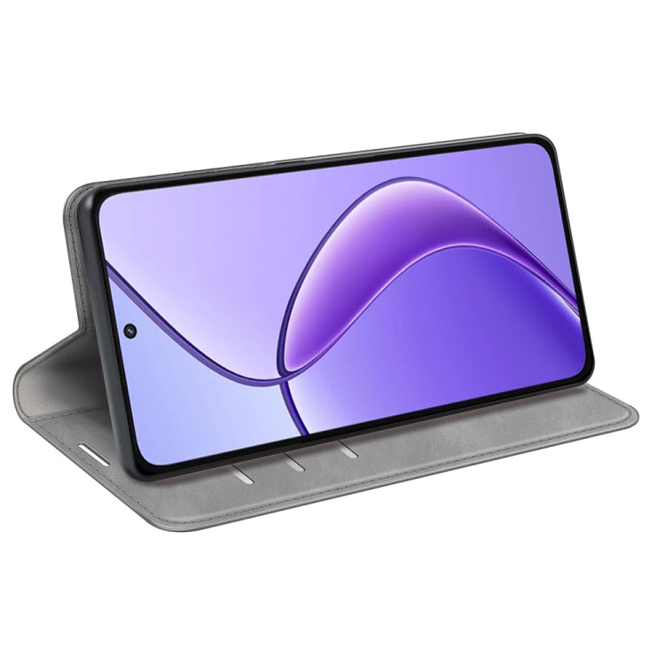 For Realme 12 5G Retro-skin Magnetic Suction Leather Phone Case