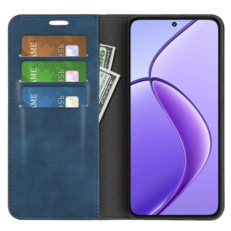 For Realme 12 5G Retro-skin Magnetic Suction Leather Phone Case