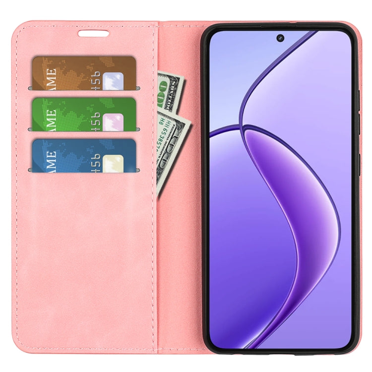 For Realme 12 5G Retro-skin Magnetic Suction Leather Phone Case