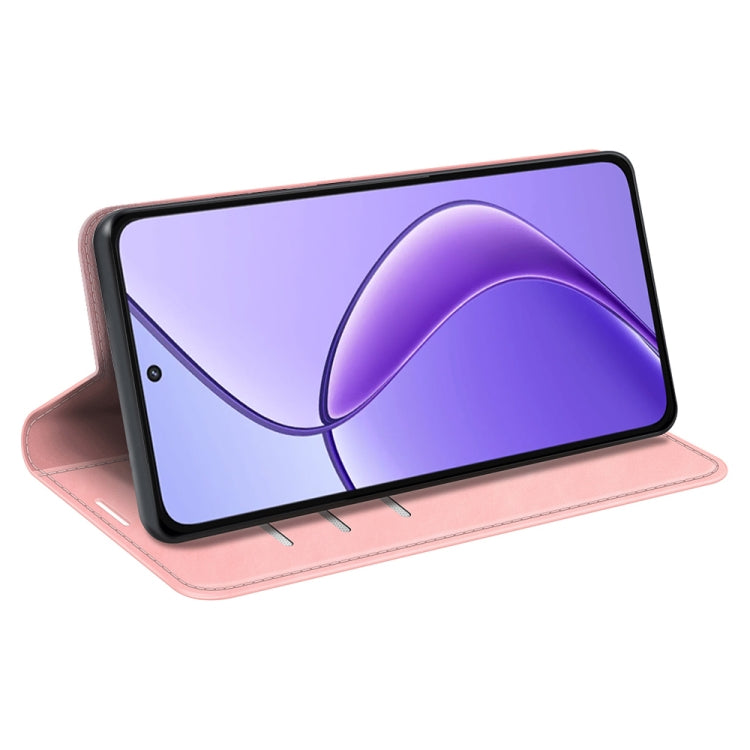 For Realme 12 5G Retro-skin Magnetic Suction Leather Phone Case