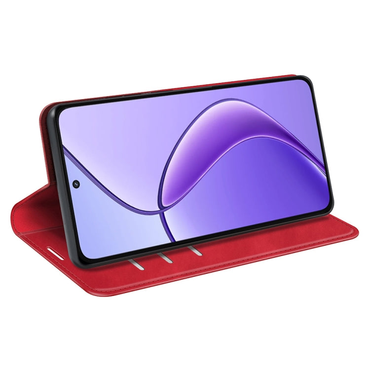 For Realme 12 5G Retro-skin Magnetic Suction Leather Phone Case