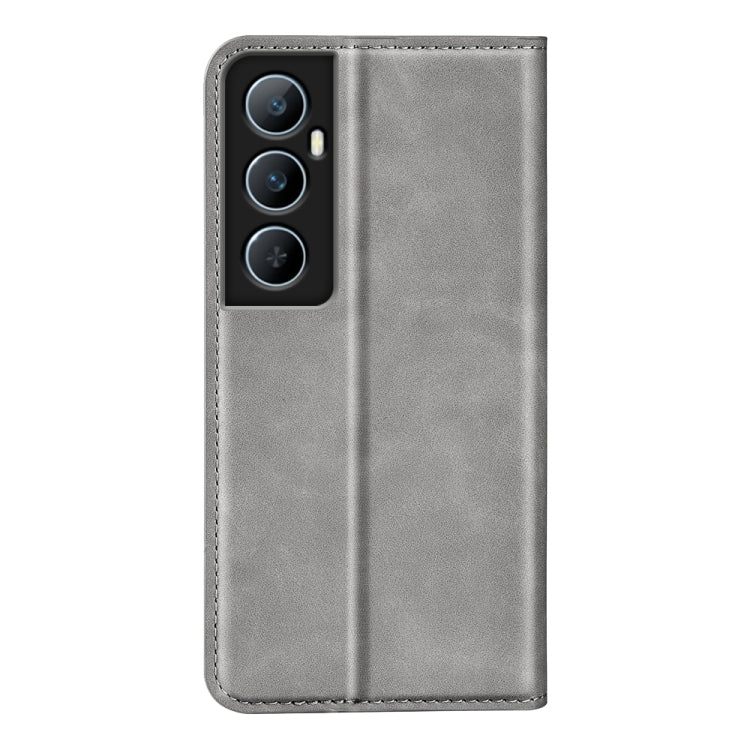 For Realme C65 4G Retro-skin Magnetic Suction Leather Phone Case