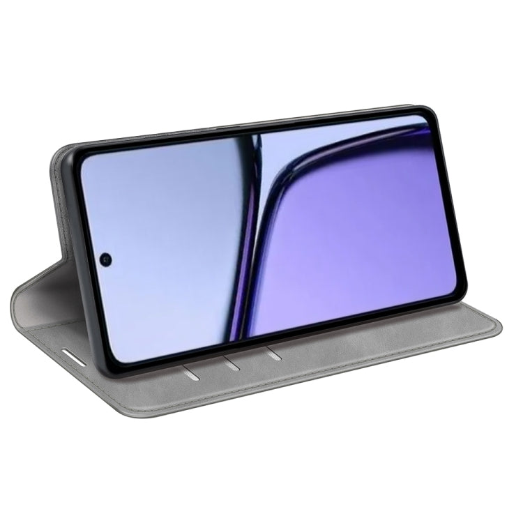 For Realme C65 4G Retro-skin Magnetic Suction Leather Phone Case